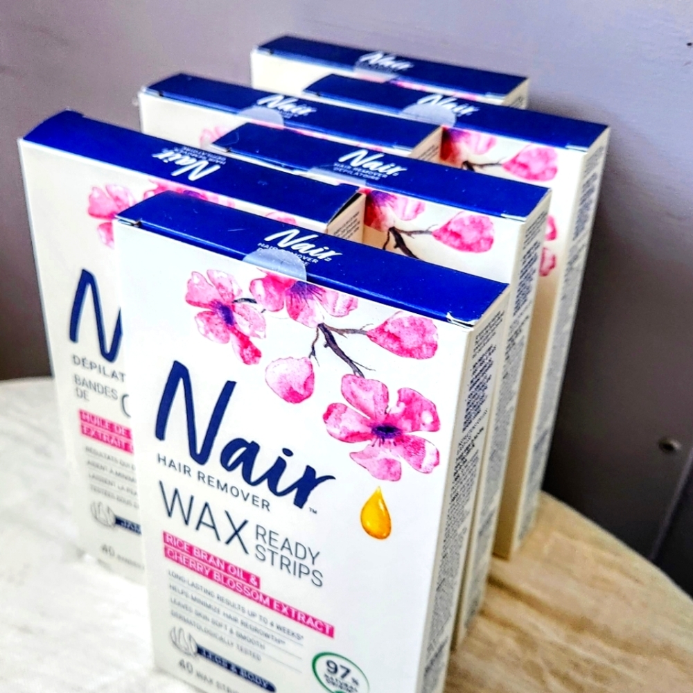NAIR HAIR REMOVER WAX READY STRIPS - LEGS AND BODY - LOT OF 6
